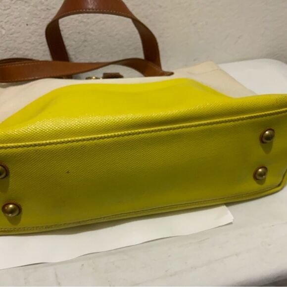 Fossil canvas tote multicolor leather trim - Picture 11 of 11